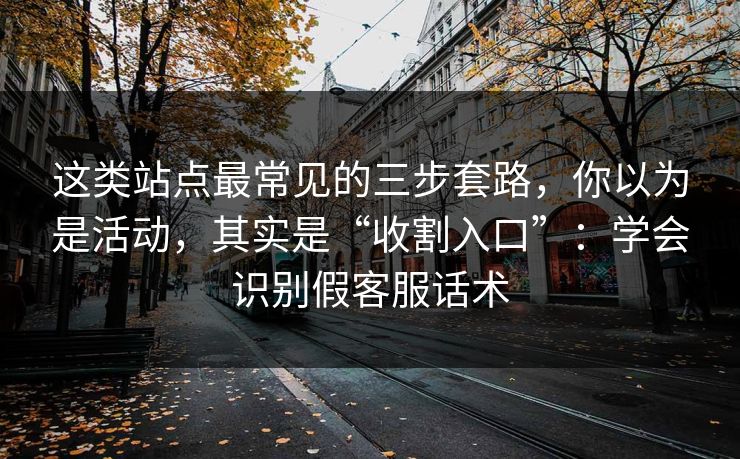 这类站点最常见的三步套路，你以为是活动，其实是“收割入口”：学会识别假客服话术